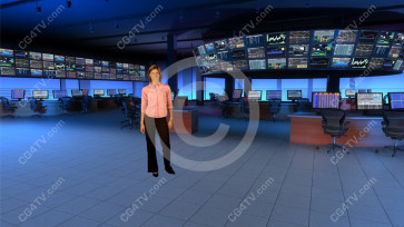 Financial News Virtual Set  Large Camera 4