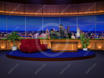 Classic Talk Show Virtual Set -- Camera 1