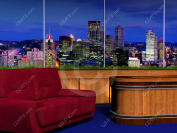 Classic Talk Show Virtual Set -- Camera 5