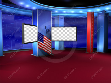 Political News Virtual Set Camera 10 high resolution