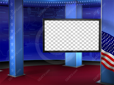 Political News Virtual Set Camera 2 high resolution