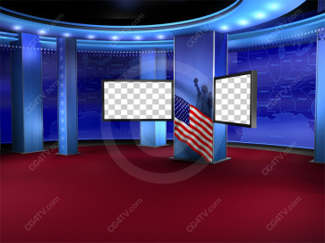 Political News Virtual Set Camera 9 high resolution