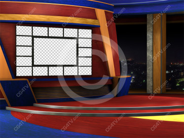 Multi Screen News Set -- Camera 3
