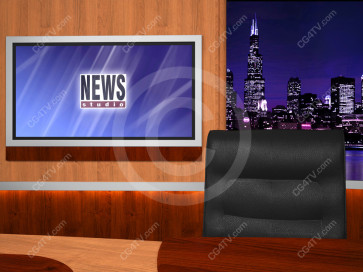 News Virtual Studio Set for two anchors -- Camera 5