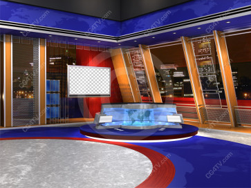 Camera 1. US Colors Virtual News Set