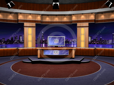 Virtual Newsroom for Two Hosts -- Camera 1 high resolution