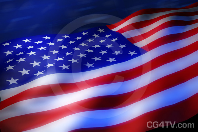 American Flag 3d High Resolution Royalty Free Image