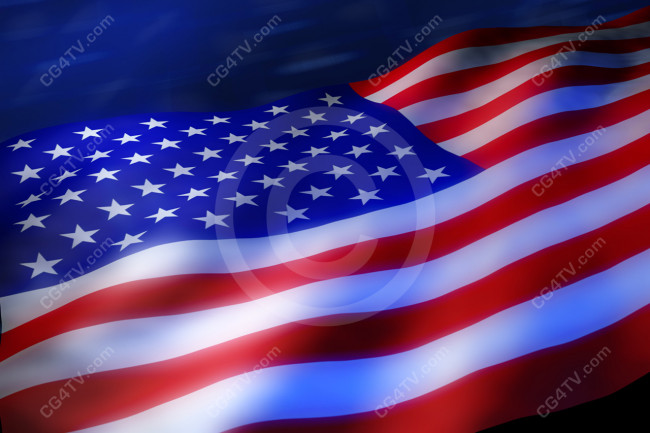 American Flag 3D High Resolution Royalty Free Image