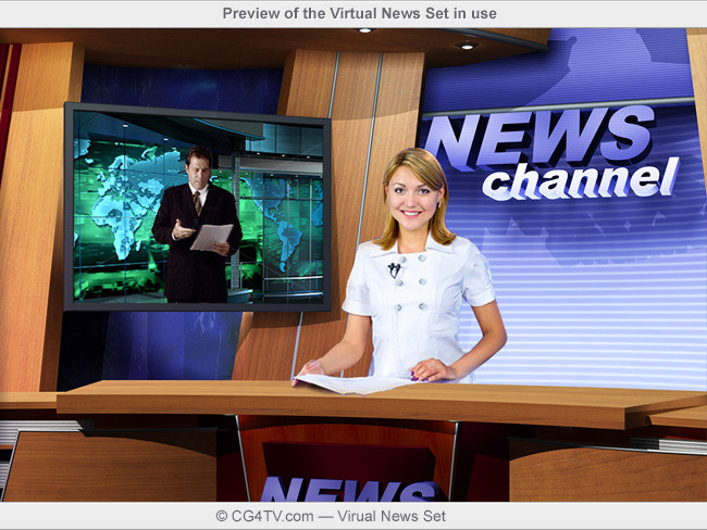 News studio background for chromakey projects - CG4TV