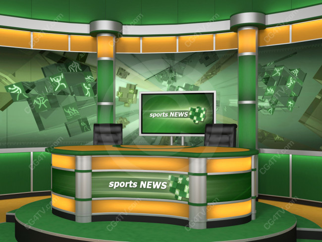 Sport news background for sports reports -- Camera 8