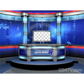 Sport News Studio Set Blue Camera 2