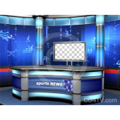 Sport Virtual Studio Set Blue -- Camera 8