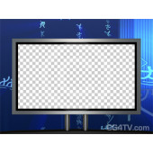 Sport News Studio Set Blue Camera 9