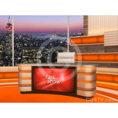 Talk Show Virtual Set Orange -- Camera 5