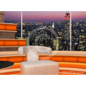 Talk Show Virtual Set Orange -- Camera 6
