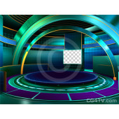 Talk Show Virtual Set Green Camera 5