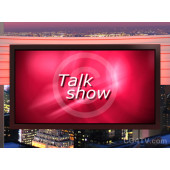 Talk Show Virtual Set Red -- Camera 9
