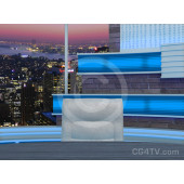 Talk Show Virtual Set Turquoise -- Camera 8