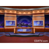 News Virtual Studio Set for two anchors -- Camera 2