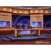 News Virtual Studio Set for two anchors -- Camera 3