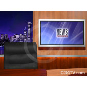 News Virtual Studio Set for two anchors -- Camera 4