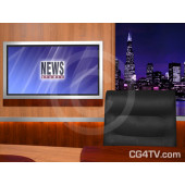 News Virtual Studio Set for two anchors -- Camera 5