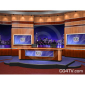 News Virtual Studio Set for two anchors -- Camera 6