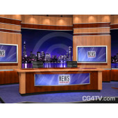 News Virtual Studio Set for two anchors -- Camera 7