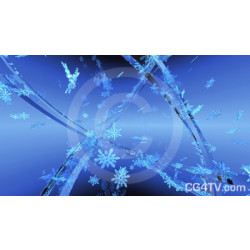 3D Snowflakes Background