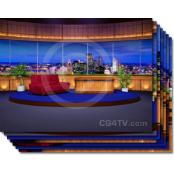 Classic Talk Show Virtual Set