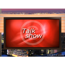 Talk Show Virtual Set Orange -- Camera 9