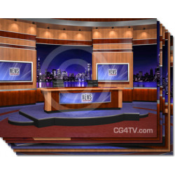 News Virtual Studio Set for two anchors