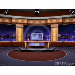 Virtual Newsroom for Two Hosts -- Camera 1