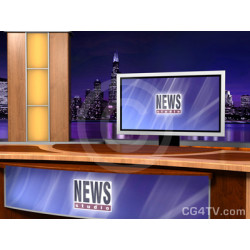 Virtual Newsroom for Two Hosts -- Camera 8