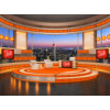 Talk Show Virtual Set Orange -- Camera 1