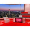 Talk Show Virtual Set Red -- Camera 3