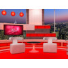 Talk Show Virtual Set Red -- Camera 4