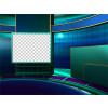 Talk Show Virtual Set Green -- Camera 6