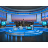 Talk Show Virtual Set Turquoise -- Camera 1