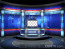 Sport News Studio Set Blue Camera 1