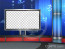 Sport News Studio Set Blue Camera 4