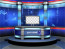 Sport News Studio Set Blue Camera 2