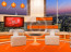 Talk Show Virtual Set Orange -- Camera 4 high resolution