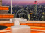 Talk Show Virtual Set Orange -- Camera 6 high resolution