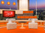 Talk Show Virtual Set Orange -- Camera 4 high resolution
