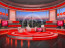 Talk Show Virtual Set Red -- Camera 1 high resolution