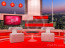 Talk Show Virtual Set Red -- Camera 4