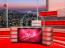 Talk Show Virtual Set Red -- Camera 5