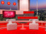 Talk Show Virtual Set Red -- Camera 4