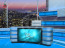 Talk Show Virtual Set Turquoise -- Camera 5 high resolution